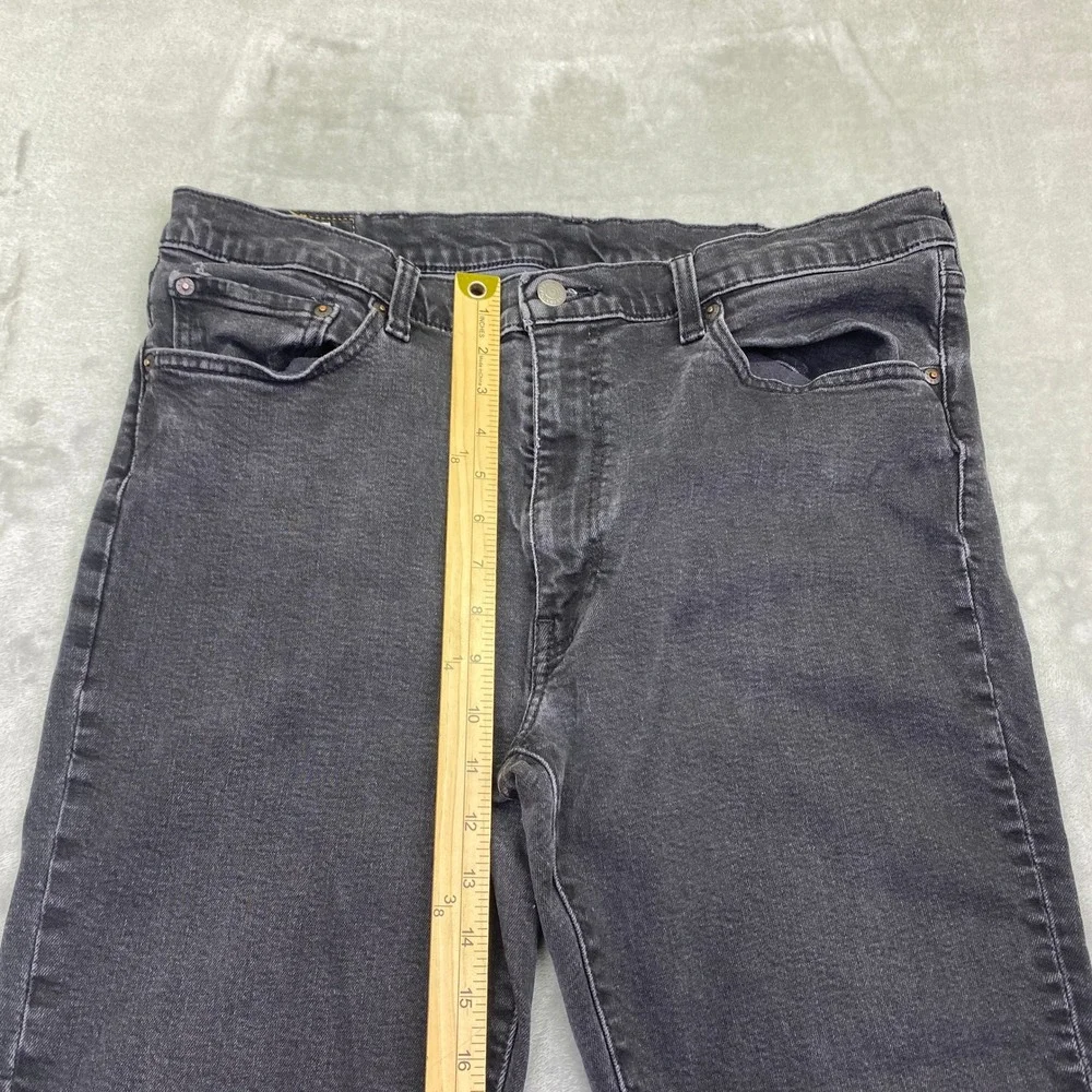 Levis Premium 514 Straight Fit Jeans Mens Sz 38 Charcoal Gray Denim Grunge Retro